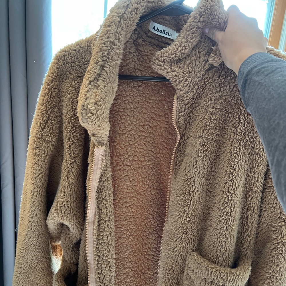 teddy bear jacket (comes with detachable hood)